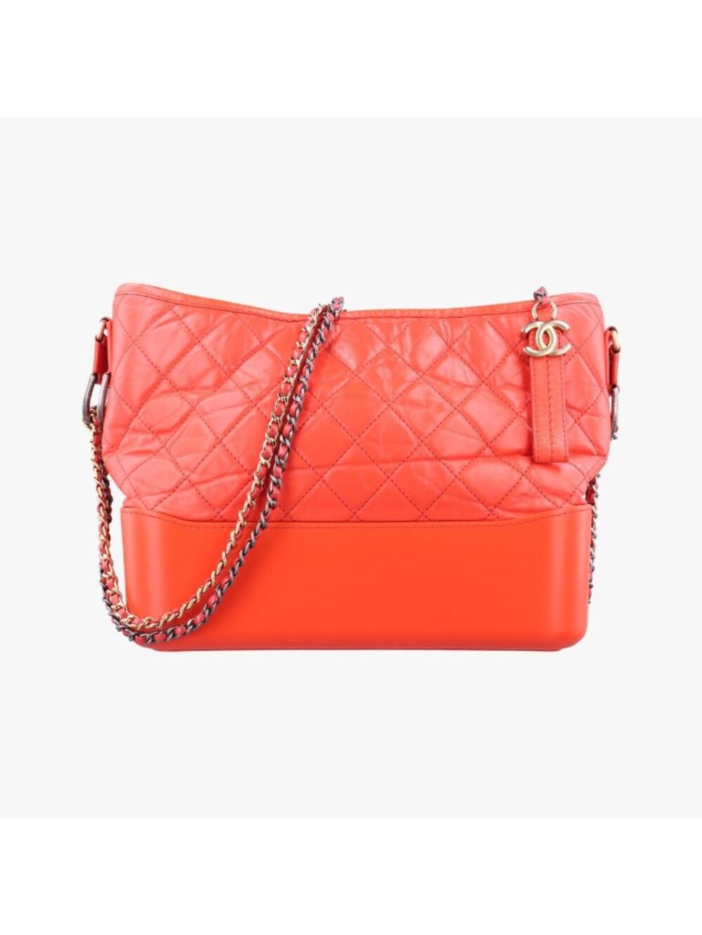 Chanel Gabrielle Orange Lambskin Handbag
